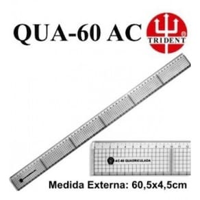 Regua Para Corte E Costura 60Cm Qua-60Ac