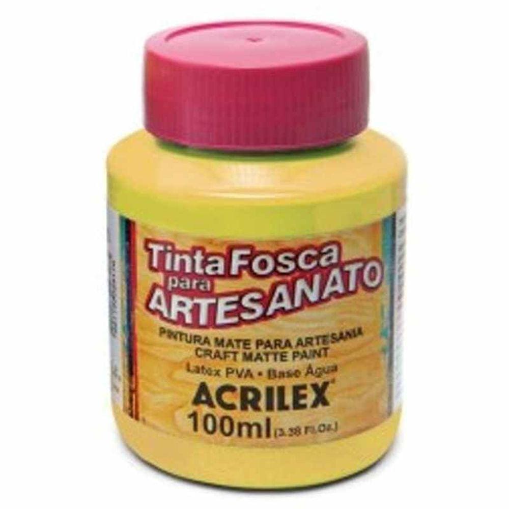 Tinta Pva Fosca Para Artesanato 100Ml Amarelo Ouro - 32100505