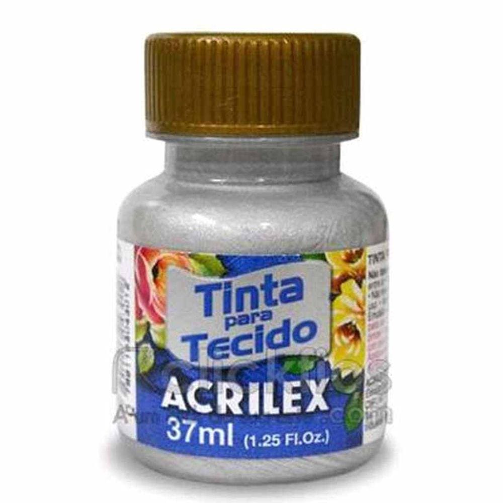 Tinta Para Tecido Metalica 37Ml Prata - 43400533