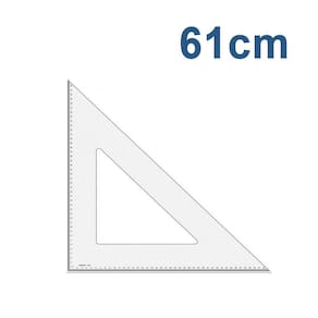 Esquadro Acrilico 61Cm 45 Com Graduacao - 1561