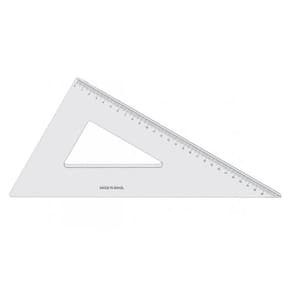 Esquadro Acrilico 28Cm 60 Com Graduacao - 1628