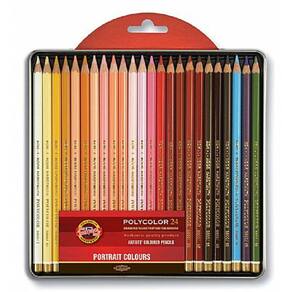 Lapis Polycolor Com 24 Cores Retrato - Kn003824ro24