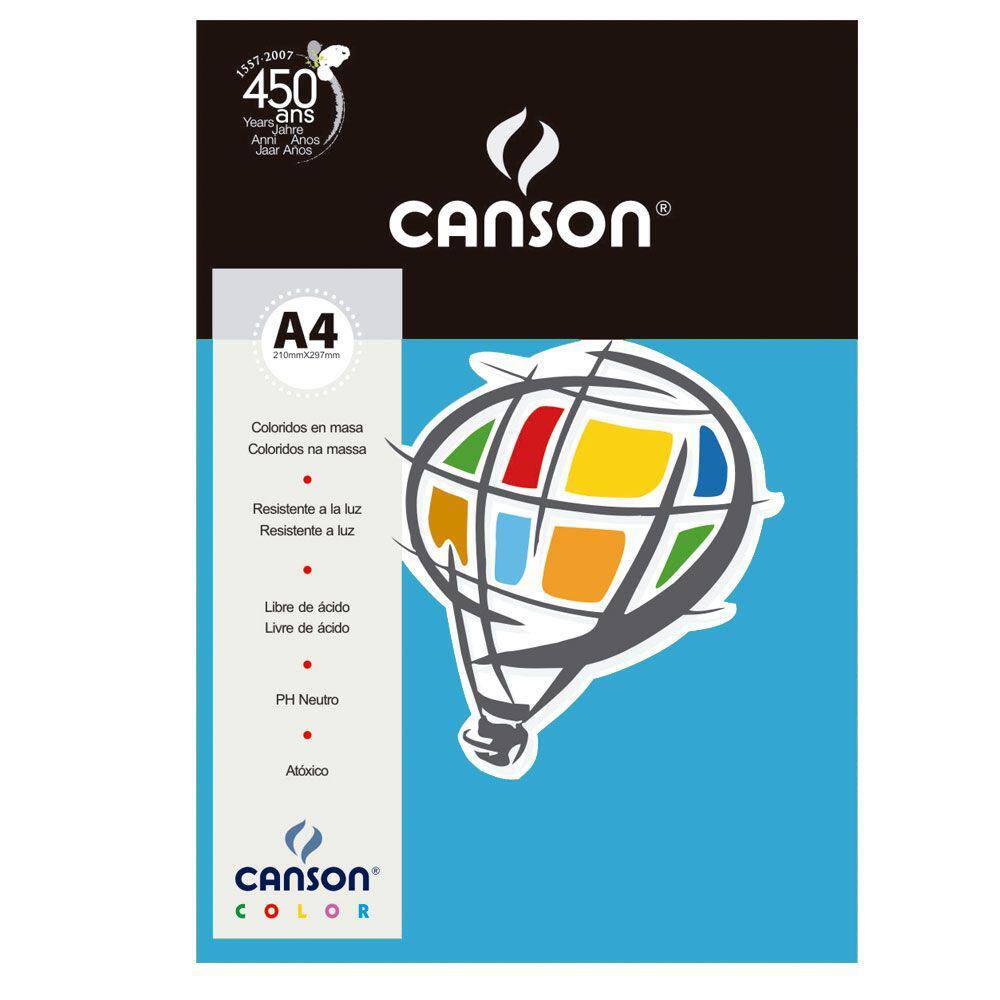 Canson Color A4 180G 10 Folhas Azul Mar - 66661201