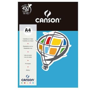 Canson Color A4 180G 10 Folhas  Azul Mar - 66661201
