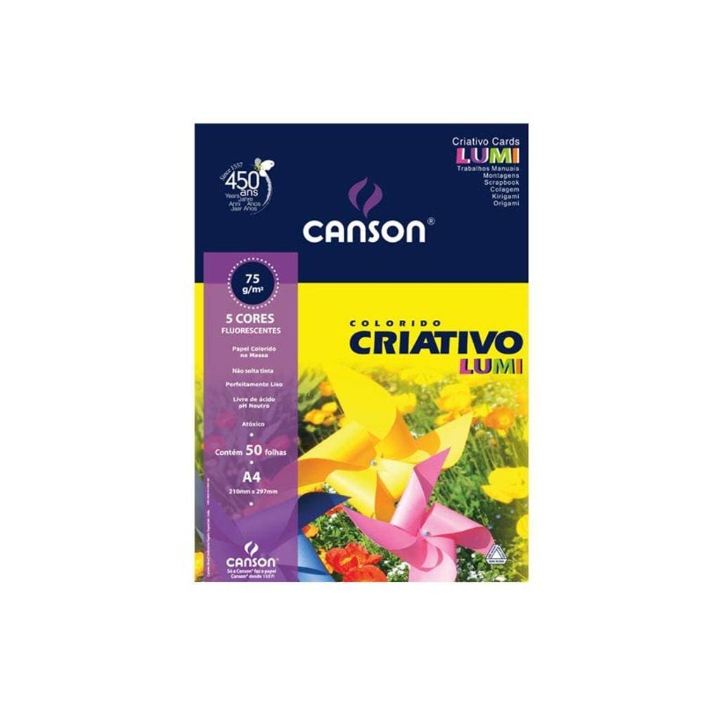 Bloco Colorido Criativo Lumi A3 80G 50 Folhas - 66667162