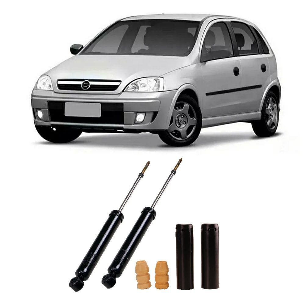 Amortecedor + Kit Batente Chevrolet Corsa Traseiro 2003 Até 2012 O Par