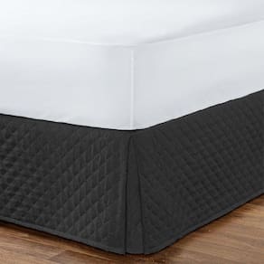 Saia Para Cama Box Queen Com Elástico Matelada - Preto