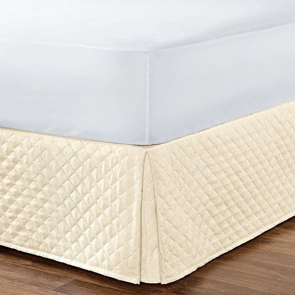 Saia Para Cama Box Queen Com Elástico Matelada - Palha