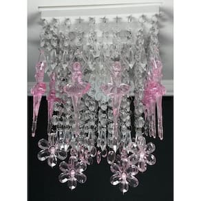 Lustre De Cristal Acrílico Bailarinas Flores Infantil
