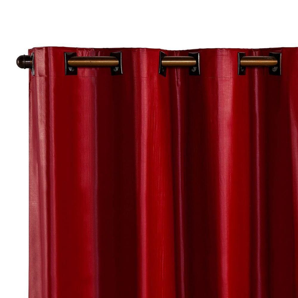 Cortina 2,20m X 1,30m Sala Quarto Blackout 100% Corta Luz PVC - Vermelha