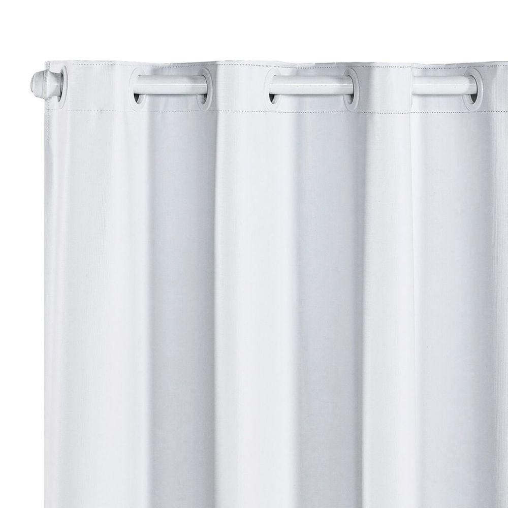 Cortina 2,20m X 1,30m Sala Quarto Blackout 100% Corta Luz PVC - Branco