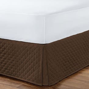 Saia Para Cama Box Casal Com Elástico Matelada - Tabaco