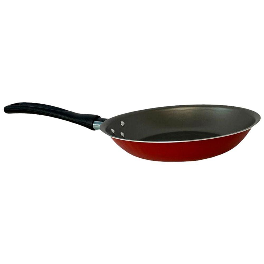 Frigideira Francesa Alumínio Antiaderente 22cm 1Lts Vermelha
