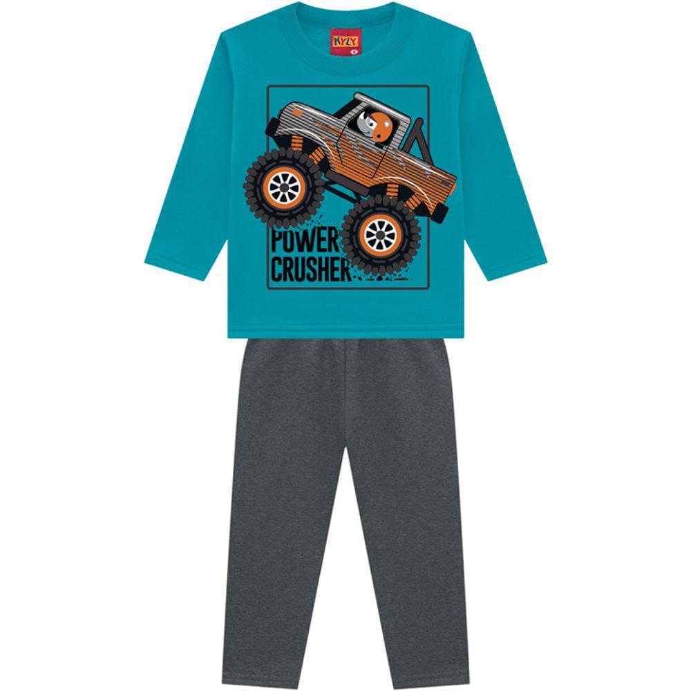 Conjunto Kyly Infantil Casaco Calça Power Crusher Verde