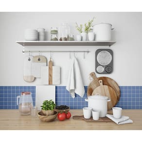 Papel De Parede Adesivo Azulejo Pastilha Azul Cozinha 2,80m
