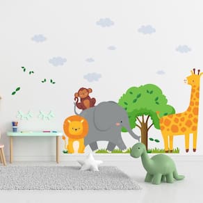 Adesivo de Parede Decorativo Infantil Safari Na Savana