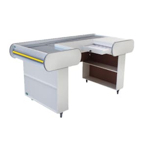 Check Out 180 Branco Artlux Corredor Inox Padrão F Amarelo