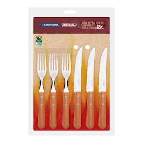Jogo Kit Churrasco Tramontina 12 Peças Pampa Dynamic Madeira