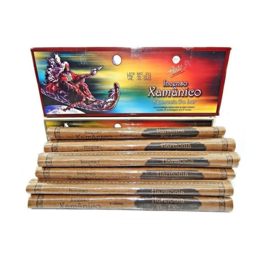 Incenso Flute Xamânico Harmonia Do Lar 5 Rolinhos