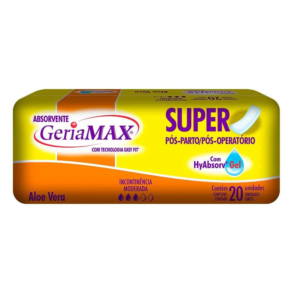 Absorvente Para Incontinência Geriamax - 20 Unidades