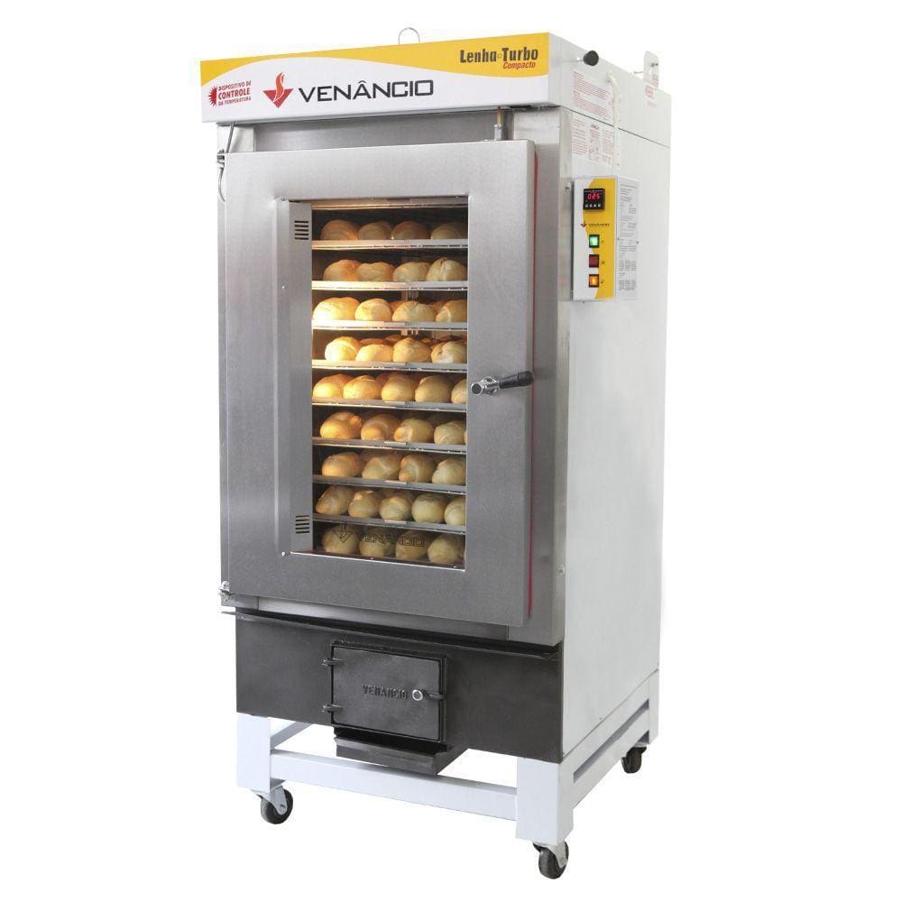 Forno Turbo Ciclone a Lenha 8 Esteiras Venâncio com Fornalha Frontal Fclt8