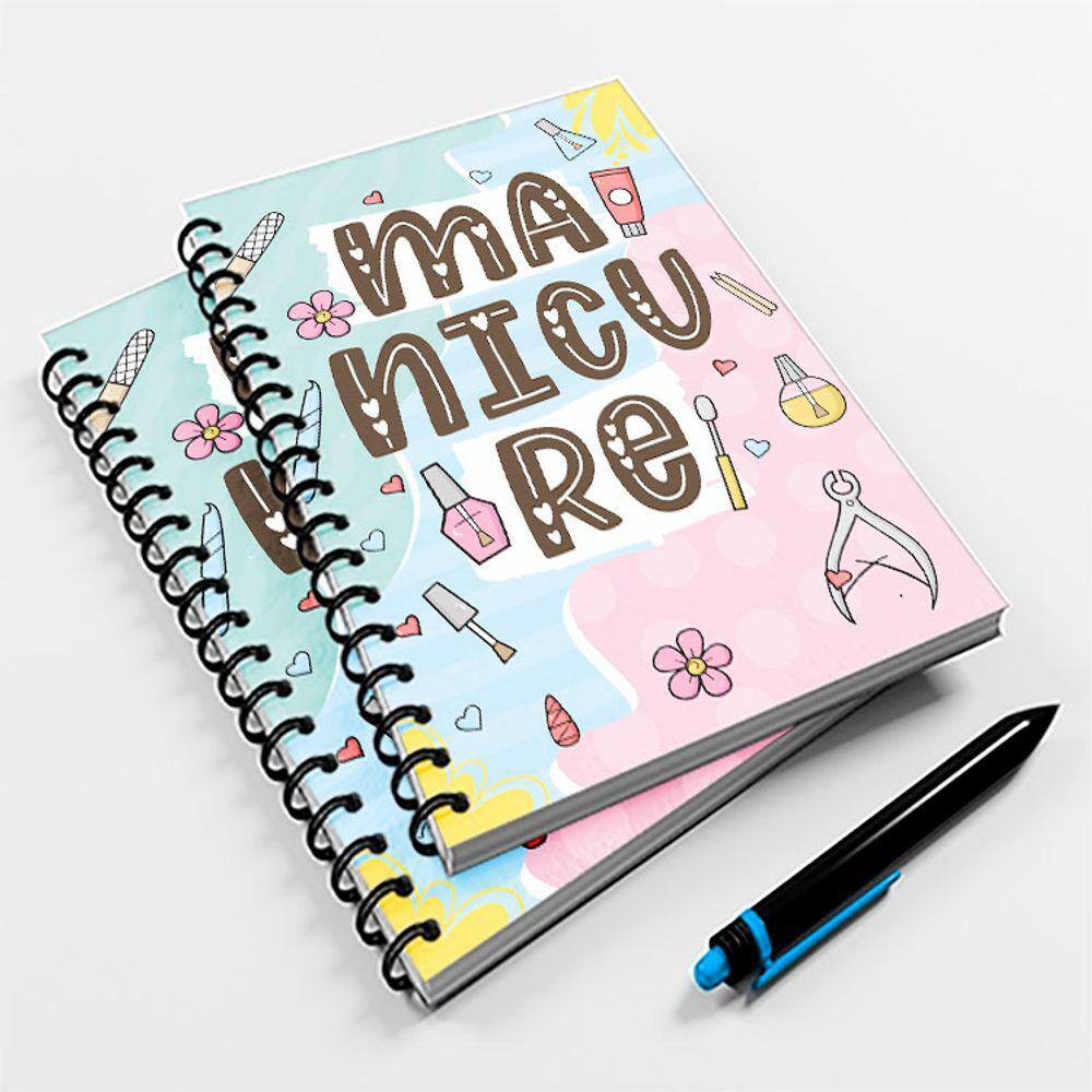 Caderno Universitário Color 96fls Profissão Manicure