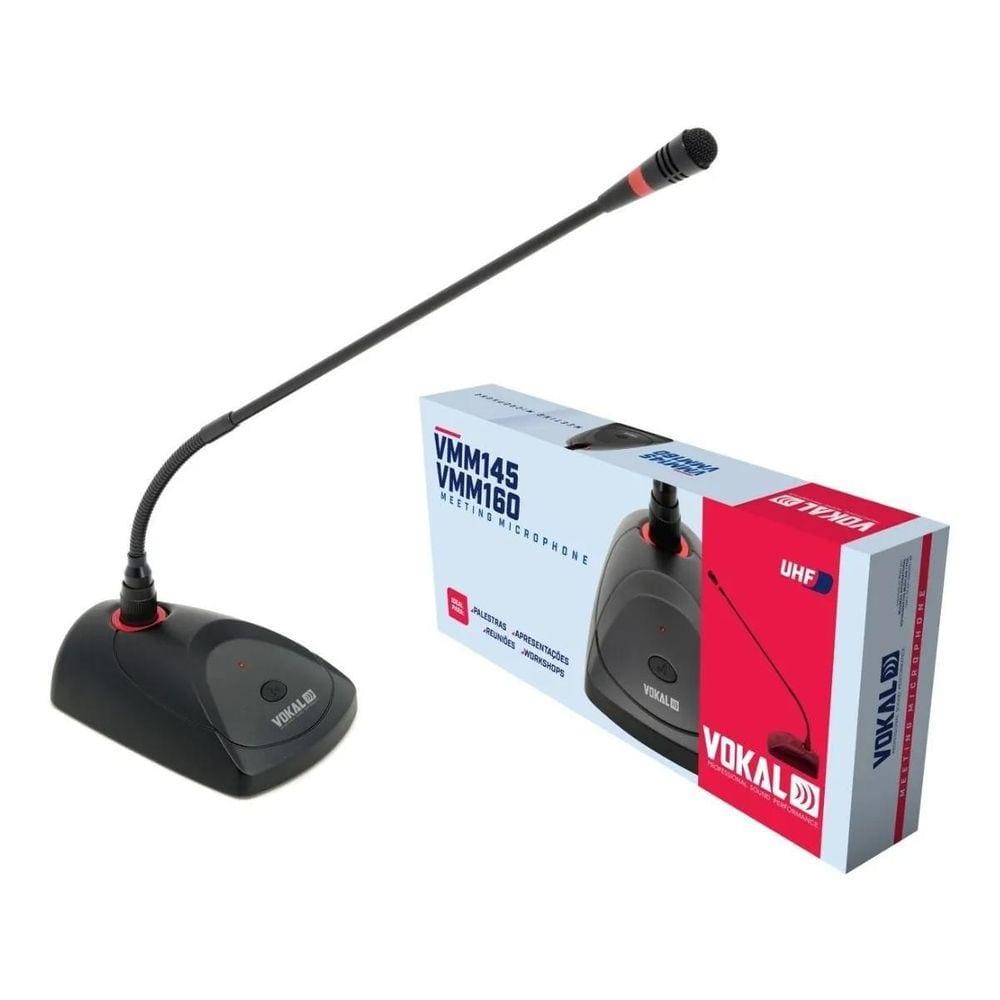 Microfone Gooseneck Vokal De Mesa Vmm145 45Cm Para Conferência