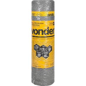 Tela Metálica Viveiro Hex Malha 1/2`` Bwg26 0,6m 50m Vonder