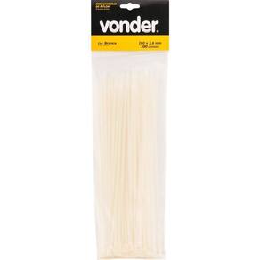 Abraçadeira De Nylon 200x2,5mm Branca Com 100 Peças - Vonder