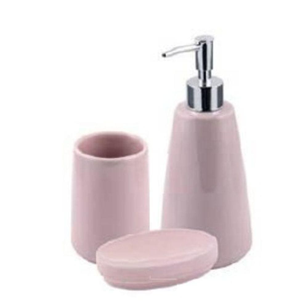 Conjunto Banheiro Pale Softpink 3pcs Bh20102 7088 Mimo
