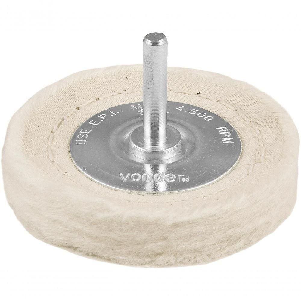 Roda De Feltro/Pano 3X1/2" Haste 1/4" P/ Polimento Vonder