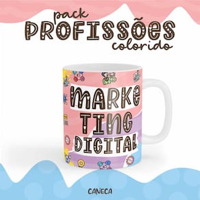 Caneca Cerâmica Color Profissão Marketing Digital
