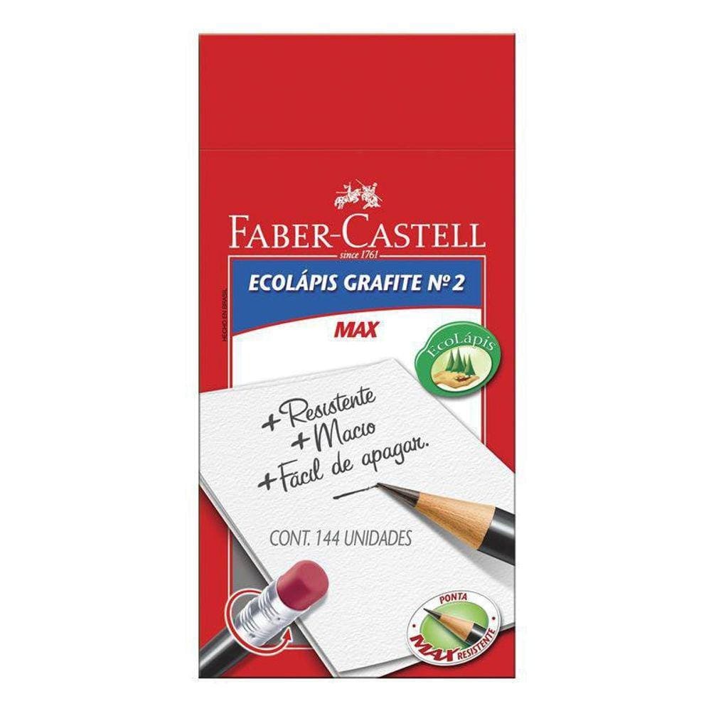 Lápis Grafite Faber-Castell 1205 Max N2 Com Borracha 144Un