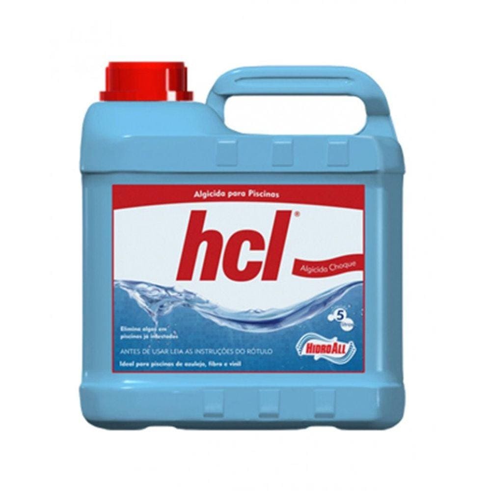 Algicida Choque  Hcl  Hidroall  5 Litros