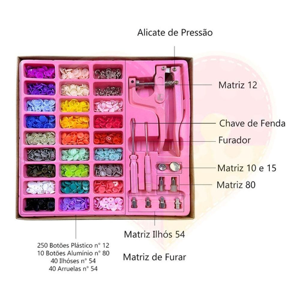 Alicate De Pressão Botões Plástico Botão D Metal Prega Ilhós