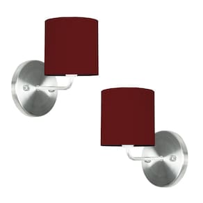 Kit 2 Arandela De Cupula Cilíndrica Vermelho