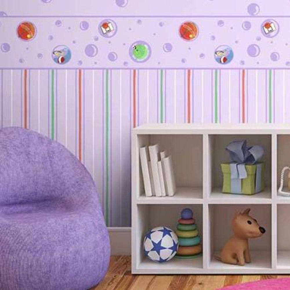 Papel de Parede Play Listrado 98715 - Rolo: 10m x 0,53m