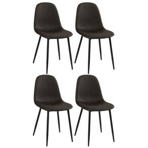 Kit - 4 X Cadeiras Estofadas Montana - Preto