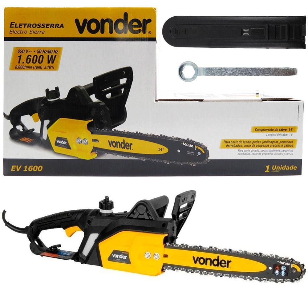 Motoserra Elétrica Eletrossera Vonder 1600W EV1600 14" 220V