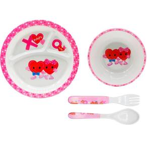 Kit 4 Peças Pratinho Infantil Divisória Alimentação Bebê