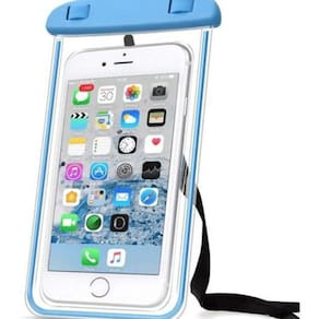 Capa Bolsa Celular A Prova D`água Proteção Mergulhos Azul
