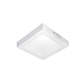 Luminária Plafon Led 18W Sobrepor Quadrado Branco Frio