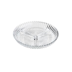 Petisqueira 3 Divisórias Cristal Charmy 22X3,5Cm Lyor
