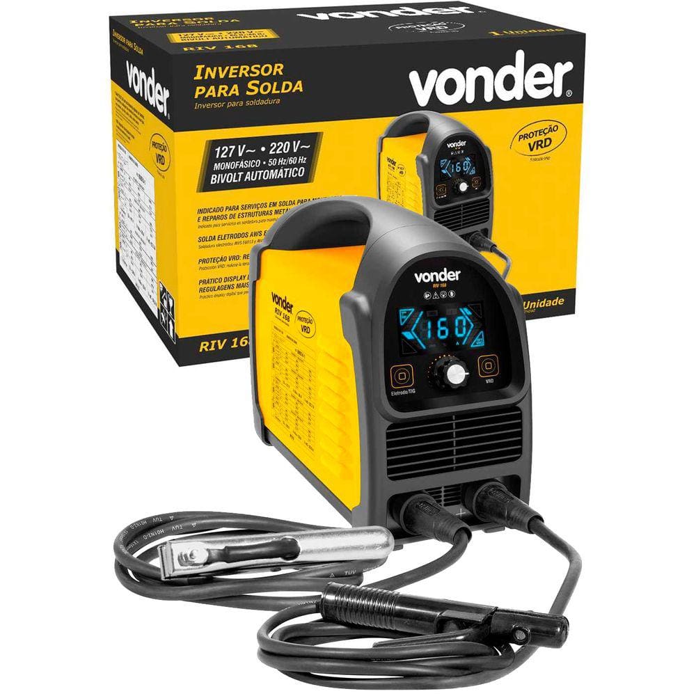 Máquina de Solda Inversora Vonder RIV168 Bivolt