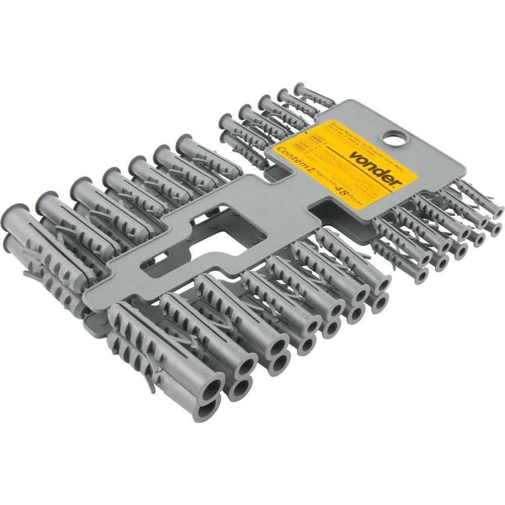 Bucha Plástica De Fixação C/ Anel Jogo De 5Mm À 12Mm Vonder