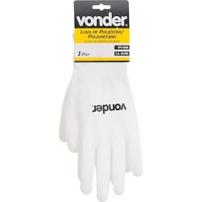 Luva Poliéster Helanca G Branco Palma Pu Ca30909 - Vonder