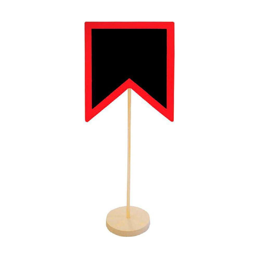 Mini Lousa Bandeirinha com Haste Vermelha Grintoy 1und