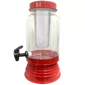 Suqueira Cervejeira De Vidro E Bastão Térmica 3,5L Vermelho