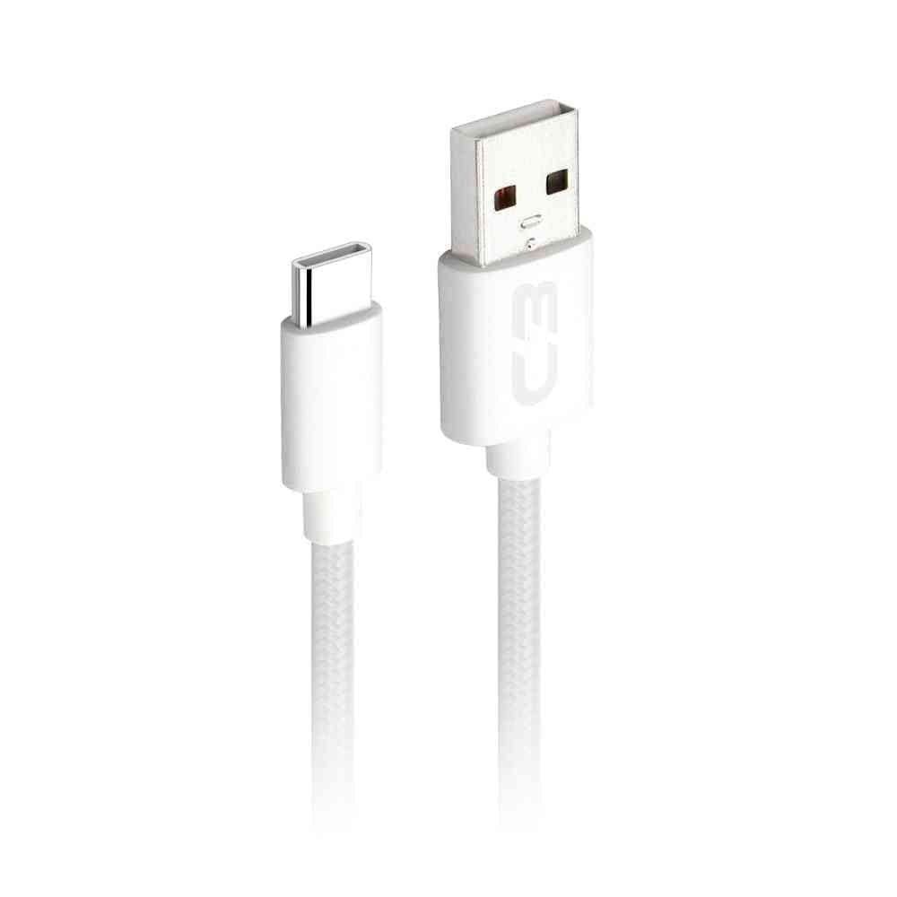 Cabo Tipo C Usb 2.0 Am 1M Branco Cb-C11Whx C3 Plus