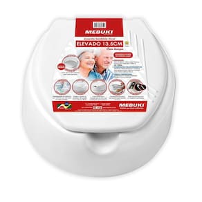 Assento Idoso Elevado Para Vaso Com Tampa Altura 13,50 Cm
